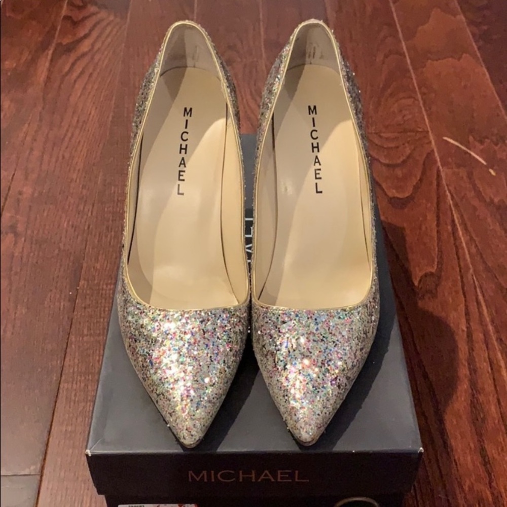 MICHAEL ‘CLEO’ Silver Multi Glitter Stiletto